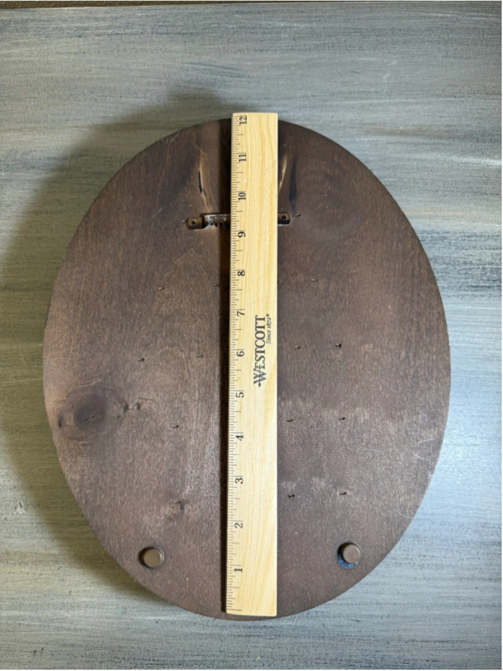 Vintage Wood Thimble/Miniature Display Oval Shelf Wall Rack